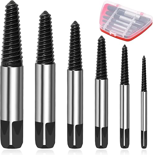 6 Pezzi Estrattore Viti Danneggiate,Estrattori per Viti Danneggiate Professionale Set,Estrattore Viti,Estrattori Per Viti,Estrattore Viti Danneggiate Rotazione per Danneggiati/Spellati - Honorern