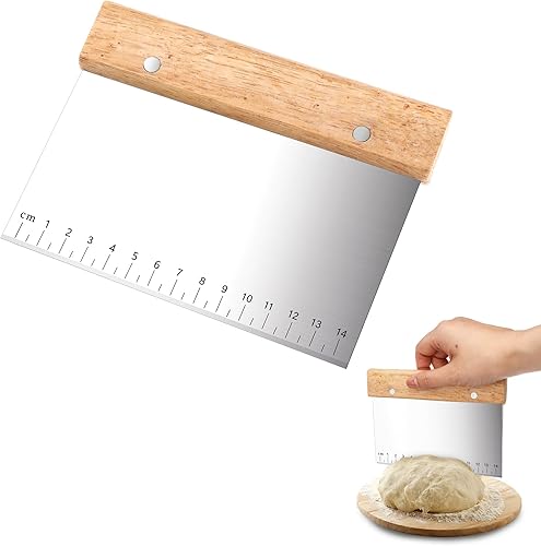 Raschietto da banco per impasto, raschietto da banco e tagliapasta, raschietto per alimenti in acciaio inox con manici e scala di misurazione per utensili da cucina - Honorern