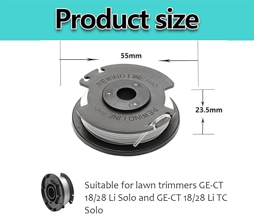 4 bobine di filo per tagliaerba Einhell bobina di ricambio per Einhell GE-CT 18/28 Li TC in nylon, lunghezza 5m, 1,6 mm - Honorern