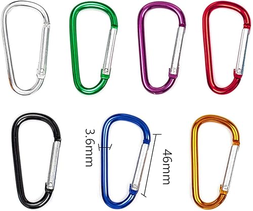 7 pezzi di fibbia di sicurezza/moschettone/portachiavi/accessori di chiusura Mini moschettone in acciaio inossidabile 304 piccolo portachiavi in ​​lega di alluminio - Honorern