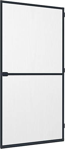 Rhino Insect Screen Porta zanzariera, telaio in alluminio per porta accorciabile singolarmente, 100 x 210 cm, antracite, 04311 - Honorern