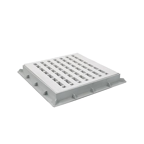 Chiusino pedonabile in polipropilene con griglia completo di telaio (40 x 40 cm) - Honorern