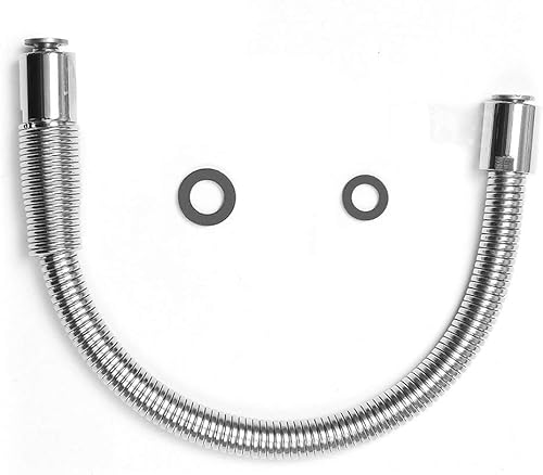 Kit di ricambio per tubo pre-risciacquo per spruzzatore da cucina estraibile, rubinetto commerciale, miscelatore lavello, sciacquatrice, tubo interno in PEX, in acciaio inox (lunghezza 47,7 cm) - Honorern