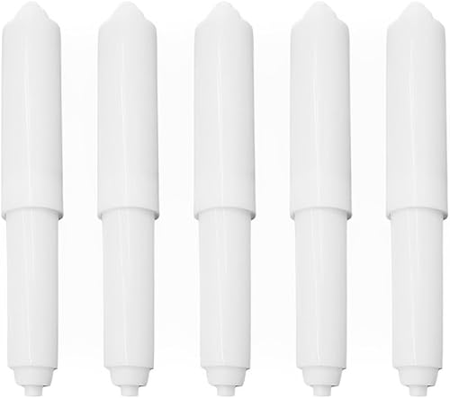 5 Pezzi Porta Carta Igienica, Portarotoli in Plastica, Rulli Porta Carta Igienica, Supporti per Carta Igienica, con Molla per Rotolo di Carta Igienica, Porta Rotoli Carta Igienica da Parete - Honorern