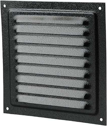 Griglia di ventilazione in metallo, 250 x 250 mm, beige, marrone, grigio, nero, con rete per insetti, griglia di ventilazione (marrone) - Honorern