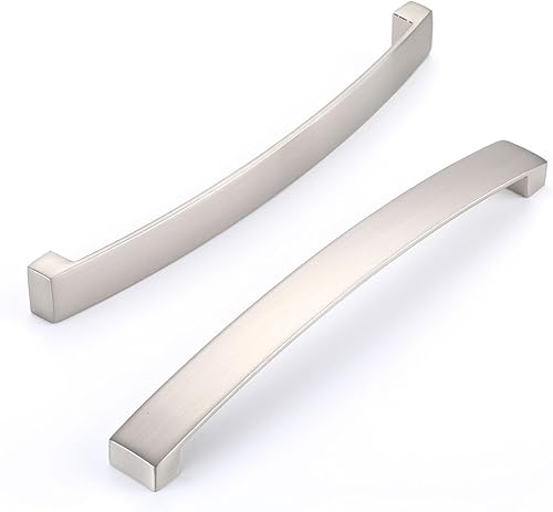 JNRFTY 10 Pezzi Maniglia per armadio,Maniglie per mobili da Cucina Tiretti per mobili con viti,Distanza tra i fori 96 mm,Nichel spazzolato - Honorern