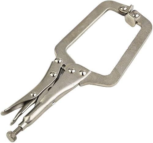 Pinze per saldatura a C in acciaio inox, strumento per localizzare tenoni in legno, ganasce ad ampia apertura, pressione regolabile, lunghezza 22,9 cm, design industriale - Honorern