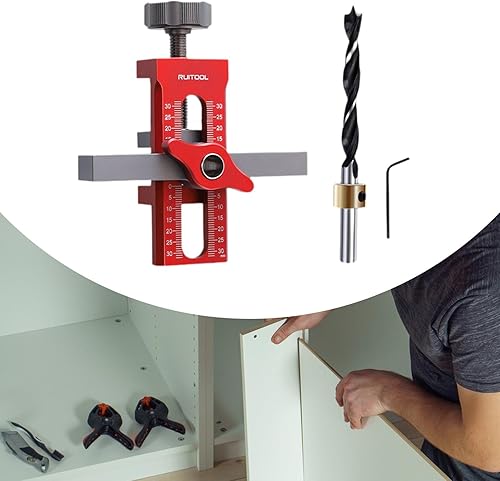 Jig di montaggio per ante di armadietto in lega di alluminio per progetti di mobili Posizione di installazione per ante di armadietto robuste e, Style D - Honorern