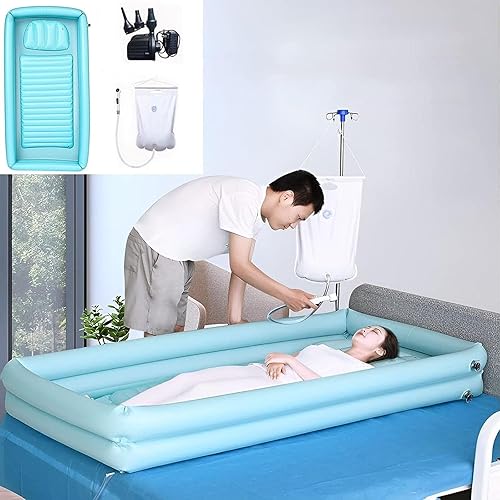 Vasca da bagno gonfiabile portatile per adulti , vasca da bagno gonfiabile medica con la pompa d'aria elettrica, bagno adulto della vasca del PVC in aiuto assistibile del letto per gli anziani, pazien - Honorern