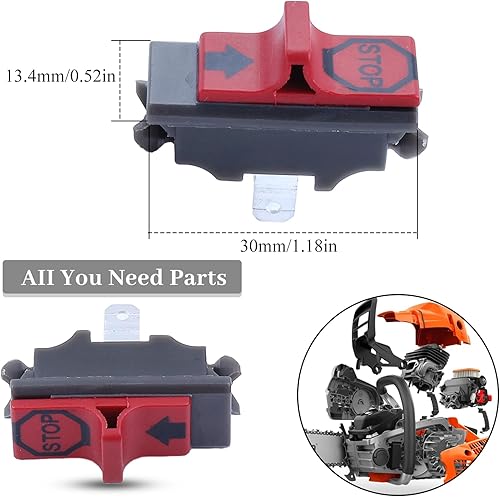 Haishine On Off Kill Start/Stop Switch per Husqvarna 365 371 372 336 385 390 JONSERED 2063 2065 2165 2071 2171 Motoseghe - Honorern