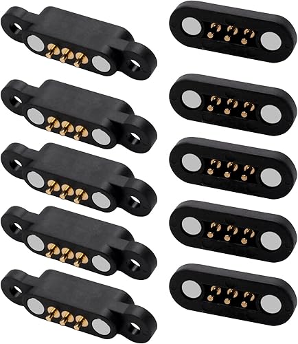 5 paia di perni magnetici a molla, connettore 3 posizioni, griglia misura 2,3 mm, fori di passaggio maschile femmina sonda - Honorern