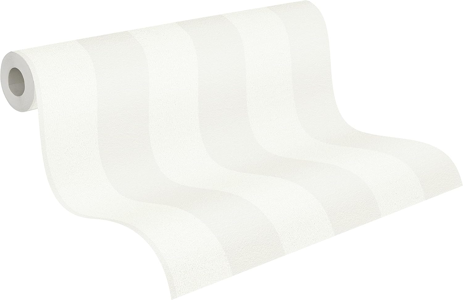 381012 38101-2 - Carta da parati a righe in tessuto non tessuto, 10,05 m x 0,53 m, colore: Grigio/Bianco - Honorern