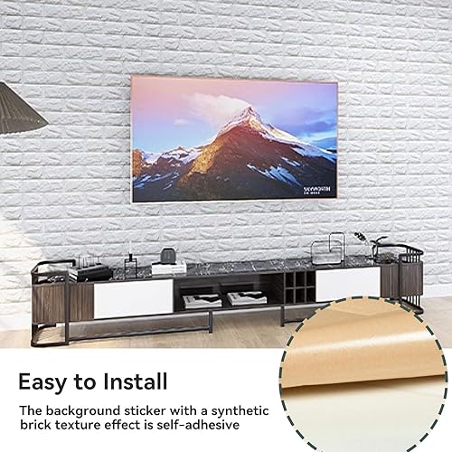 Carta da Parati in Mattoni Bianchi, 10 Pezzi Carta da Parati Autoadesiva Impermeabile in Finti Mattoni Carta da Parati in Mattoni 3D Staccabile E Incollabile Per La Decorazione della Parete della Came - Honorern