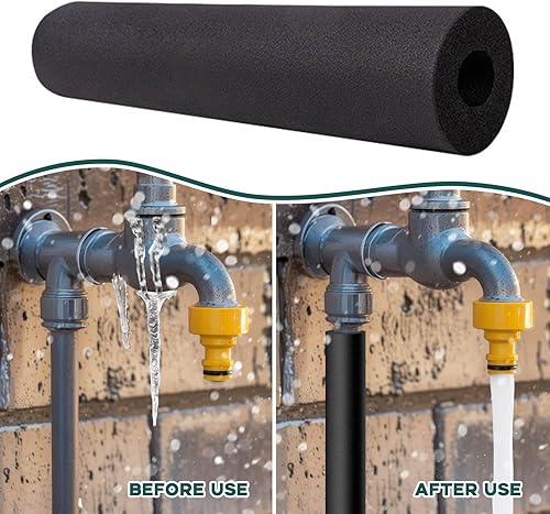 Tubo di Schiuma di Isolamento del Tubo, Guaina Isolante per Tubi Condizionatore 6 13 16 20 25 32 43 50 63 76 90 110mm Antigelo Guaina Isolante per l'inverno All'aperto Tubo di Spugna 1PCS - Honorern