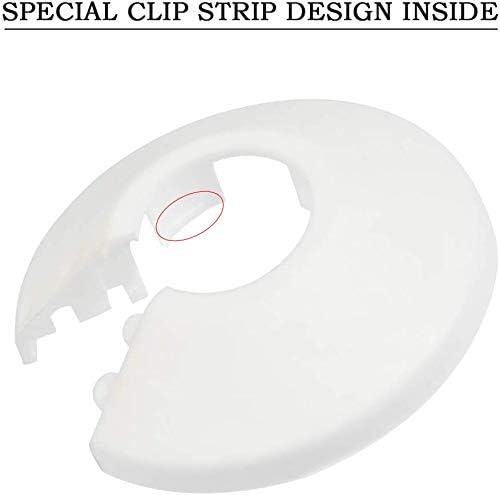 30 pcs Copritubo Termosifone,Rosetta Termosifone Copertura per Tubi,Pipe Collar Bianco per 16 mm Diametro Tubo,Copri Tubi Termosifoni, Pipe Collar in Plastica per Radiatori Morsetti - Honorern