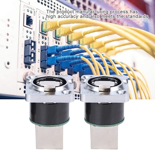 Prese di interfaccia RJ45 Connettore isolante ignifugo, 2 pezzi Jack connettore ad angolo retto Spina aeronautica YT-RJ45 - Honorern