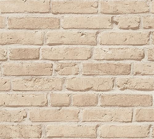Carta Da Parati Mattoni Elements Carta da parati tessuto non tessuto 10.05 m x 0.53 m Beige Prodotto in Germania 355812 35581-2 - Honorern
