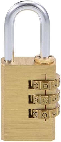 Lucchetto a combinazione a 3 cifre in ottone blocca il diametro del grillo di 5 mm - Honorern