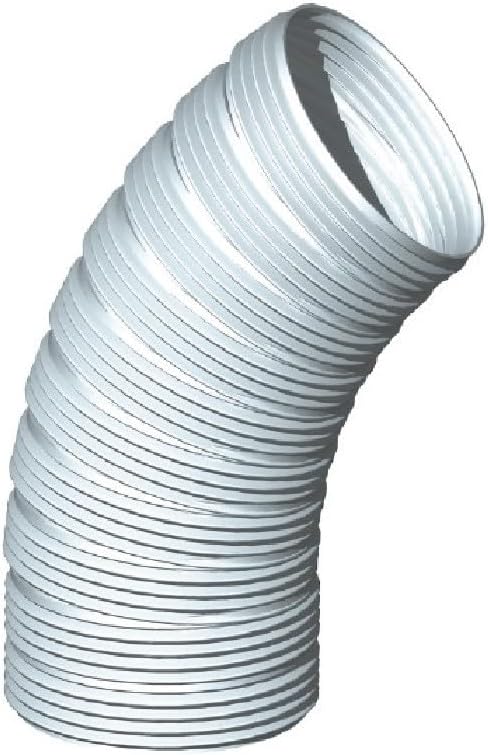 Tubo Alluminio Estensibile Bianco Ø 130mm da 1 MT a 3 MT per Scarico Aria Calda e Aria Fredda - Honorern