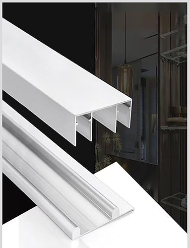 Binari for Ante scorrevoli for armadi con Portata di 66 libbre, Guide a Doppio Binario, binari Superiori e Inferiori for armadi con ferramenta a puleggia Liscia(120cm/47in) - Honorern