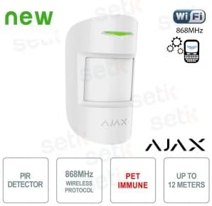 AJAX® RIVELATORE DI MOVIMENTO PIR PET IMMUNE 868MHZ - Motion Protect White - 38193 - Honorern