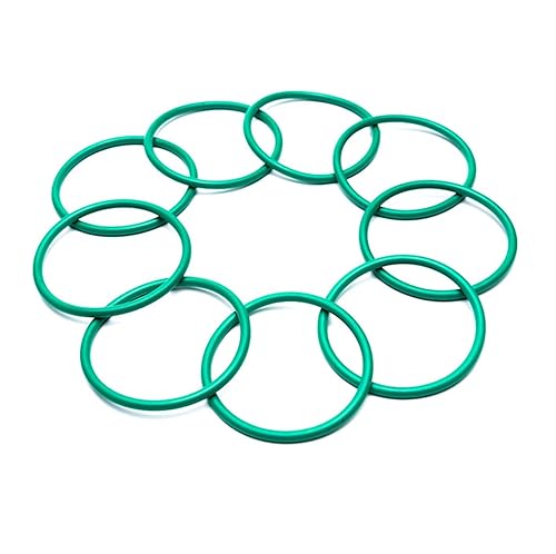 O-ring Fluoro Gomma, 51mm OD, 45mm ID, 3mm Larghezza, Verde 5 Pezzi - Honorern