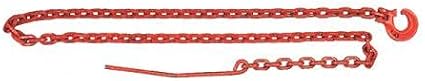 Catena per vomito rosso, 2,5 m, 8 mm, catena posteriore forestale, catena con fiocco 1123 1490 - Honorern