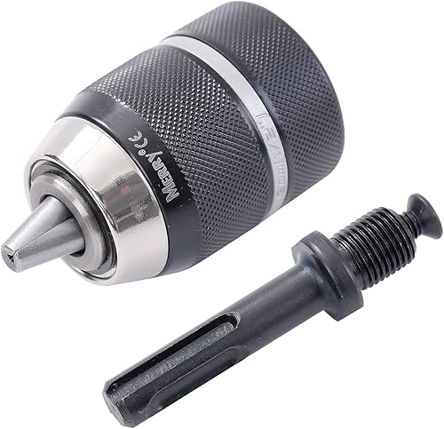 KATSU Adattatore per Mandrino Autoserrante, 2-13 mm 1/2-20UNF Chiusura Rapida Mandrino per Trapano a Percussione Professionale per Impieghi Gravosi con Adattatore SDS Plus 105118A - Honorern
