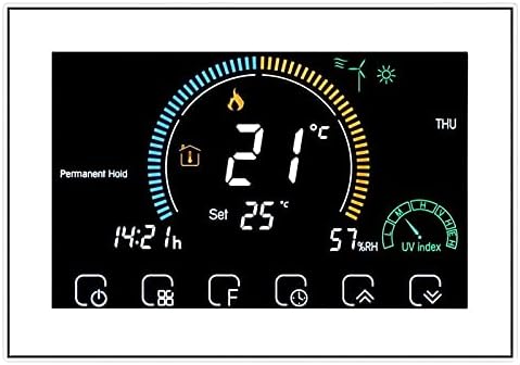Termostato WiFi Beca BAC-8000ELW Fan Coil Controllo Condizionatori a 4 Tubi, Gestione tramite App intelligente (bianco) - Honorern