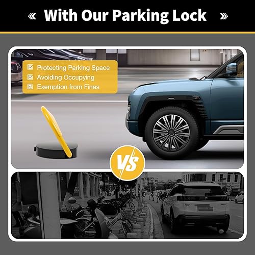 Bloccaggio parcheggio elettrico con telecomando da 30 m, impermeabile, blocco parcheggio automatico, con 2 telecomandi, funzione di allarme di blocco auto intelligente - Honorern