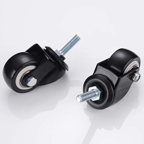 Ruote per Mobili con M8x25mm 4 Parti portanti 240kg PU Caster Rotante Sostituzione mobili Trolley Caster (Senza rotelle Freno) - Honorern