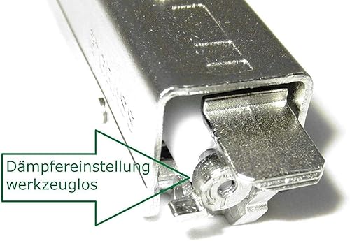 Set composto da: 2 cerniere GRASS Tiomos per mobili – cerniere (nastro), ammortizzate, 110°, 2 piastre di montaggio dritte e 4 cappucci (battuta interna) di UMAXO®. - Honorern