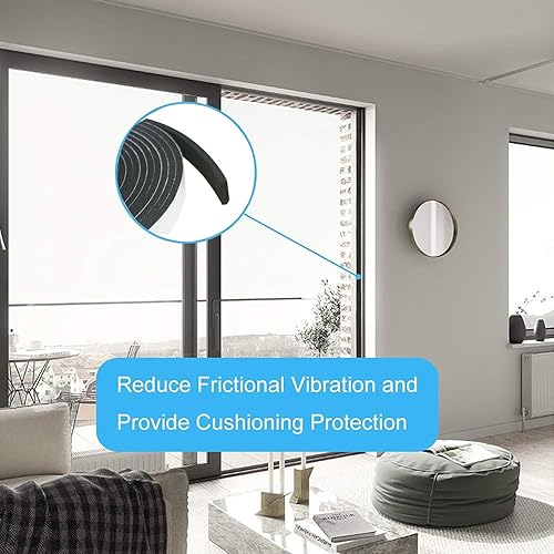 Striscia autoadesiva in schiuma, 2 rotoli da 25 mm x 10 mm x 5 m, nastro in schiuma nera per isolamento di porte e finestre, blocco del rumore, resistente alle intemperie - Honorern