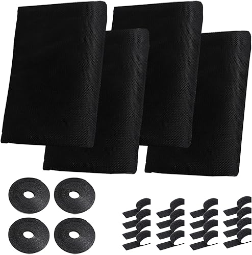 Zanzariera Finestra,Rete Zanzariera 4 Pezzi Rete Super Fine Impedendo Agli Insetti di Entrare,Dimensioni 130x150CM Finestra con Nastri Autoadesivi Mosquito Net Nero - Honorern