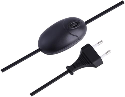 Electraline 70117 Interruttore Varialuce Dimmer con Cavo da 1.5 Metri, Nero, Max 160W - Honorern