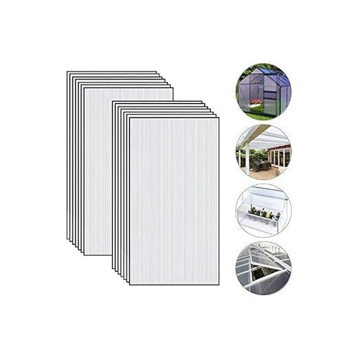 Set di 10 lastre policarbonato alveolare spessore 6 mm Formato A3 29.7 x 42 cm Trasparente - Honorern