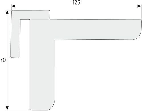 ABUS 2603 S ABTS46891 - Mini-chiavistello per porte, colore: Bianco - Honorern