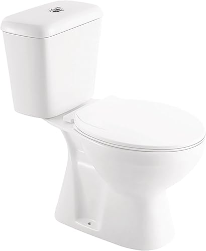 Pack WC ECO con brida SV H71, 4xl36x65, 8cm, Cassetta H38, 8cm, Sedile in ABS bianco, Meccanismo di scarico 3/6L, Galleggiante con raccordo in plastica, Alimentazione laterale reversibile - Honorern