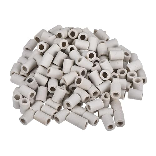 Tubo Ceramico Isolante 4x7x10mm Tubi in Ceramica Isolamento Termico per Cavi Forni Elettrici, Forni, Protezione Fasci, Confezione da 150 - Honorern