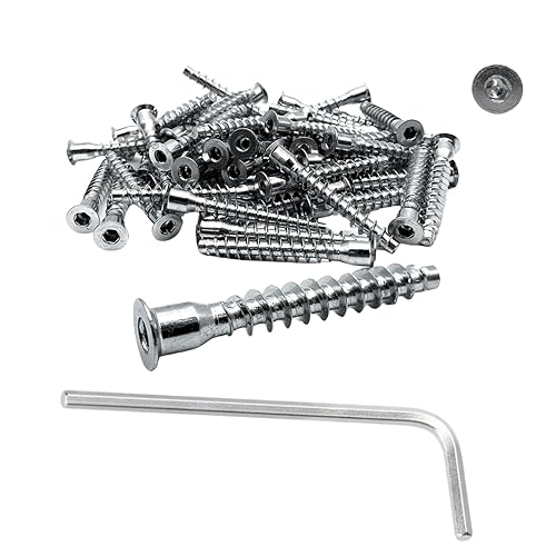 Evotrade Vite con Filettatura Diretta Per Legno Diametro a Scelta 8/7/5mm + Omaggio La Chiave a Brugola (20pz, Diametro 8x60mm) - Honorern