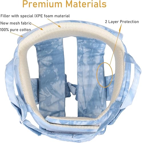 Casco protettivo spesso e morbido per adolescenti anziani, bambini, adulti, casco per protezione della testa, anziani, protezione per la testa, protezione anticaduta, berretto blu - Honorern