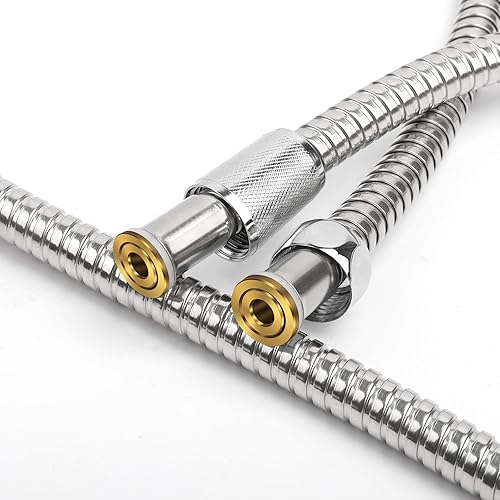 Flessibile doccia YEAUPE, 1,8 mTubo flessibile doccia Acciaio inossidabile Anti-attorcigliamento Standard G1/2 Tutti i connettori in rame Tubo flessibile doccia di ricambio - Honorern