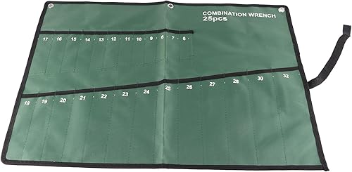 Borsa per Set di Chiavi in ​​Tela, Custodia per Chiavi a Chiave Multitasca, Custodia per Chiavi Combinate per Attrezzi, Custodia per Il Trasporto degli Attrezzi(25 Tasche) - Honorern