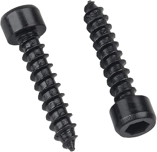 M5 x 40mm 30 Pcs Livello 8.8 Viti autofilettanti auto-perforazione Acciaio al carbonio Testa Cilindrica Relatore Tromba Tappo presa Viti per legno Nero - Honorern