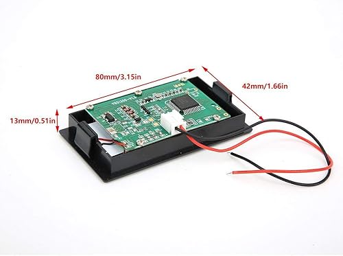 Monitor di Tensione, Voltage Monitor, YB5135D Display Digitale LCD a Due Fili Voltmetro DC(DC40V-100V) - Honorern
