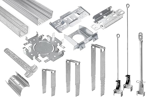 UD CD Profili per cartongesso e accessori - Sottostruttura per soffitto con gancio diretto Rigips (50 ganci diretti da 225 mm) Profilo per soffitti in cartongesso - Honorern