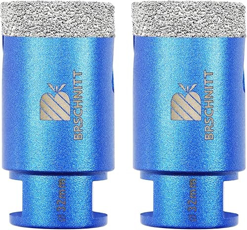 Set di punte diamantate per piastrelle, taglio diamantato e fresa da 25 diamanti, 50 mm, un adattatore per ceramica, granito, porcellana, piastrelle, gres porcellanato, muratura, 10 pezzi - Honorern