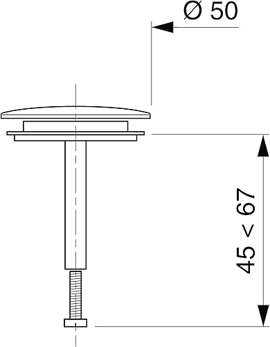 Wirquin 39262001 Valvola di scarico per vasca a cavo, cromata, ø50mm - Honorern