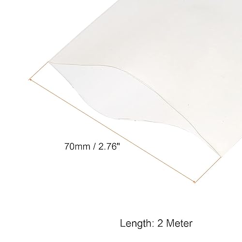 Tubo Termorestringente Sottile PVC Batteria Avvolto, [per Electtrico 18650, Fai-da-Te Batteria Pacchetto] - 70mm Piatto 2M Lungo/Trasparente / 1Pz - Honorern
