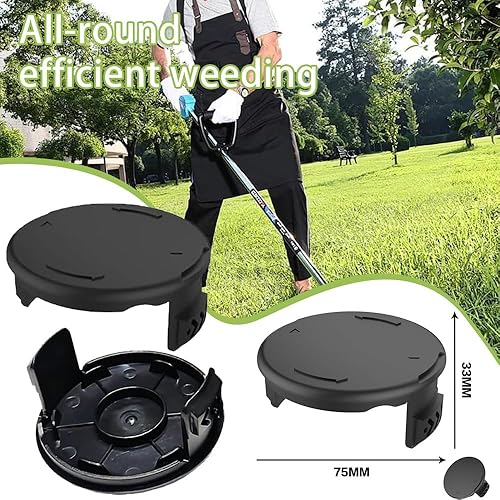 2 PCS Copertura Bobina per Tagliabordi,Copri Bobina per Decespugliatore,Ricambio per Tagliaerba,Copertura per Bobina,Compatibile con Bosch Art 23 SL 26 SL - Honorern